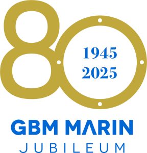 Jubileumslogo GBM Marin 80 BLA╠è